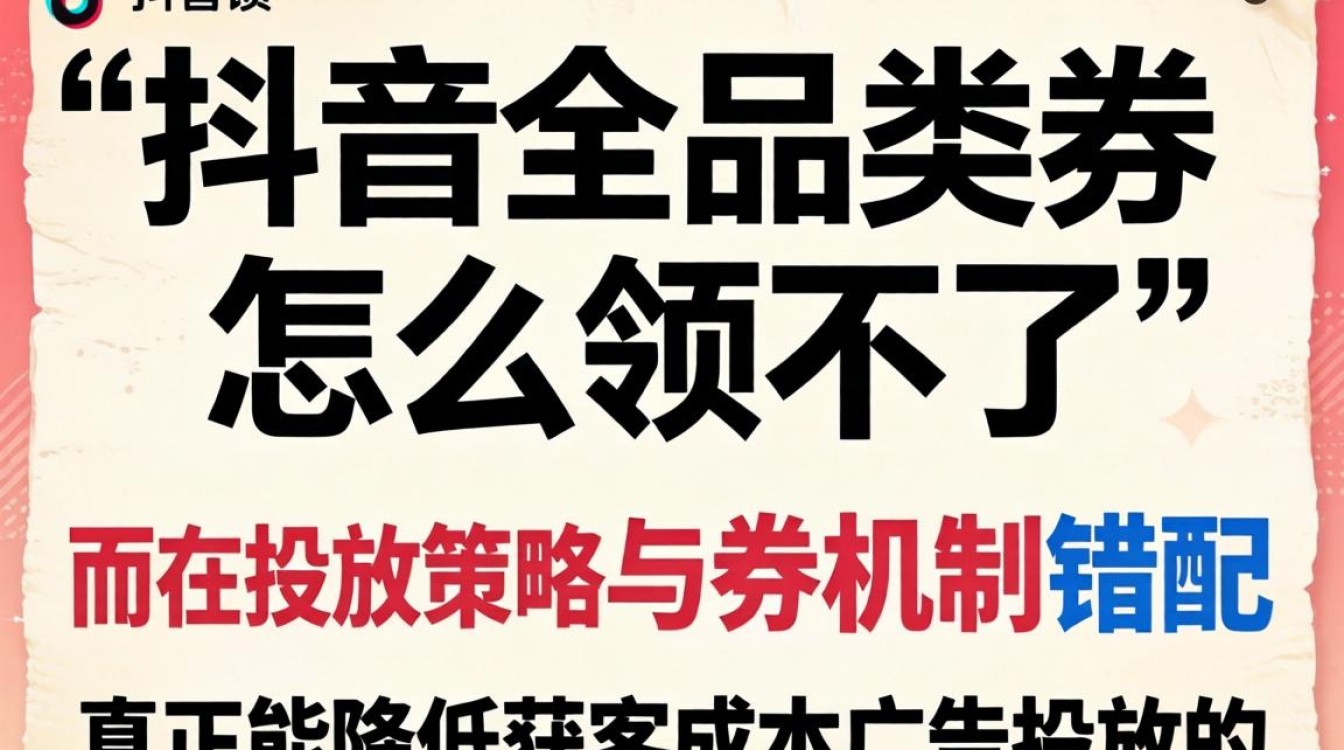 抖音全品类券领不了怎么办?如何降低获客成本实现广告高效投放 如何降低获客成本实现广告高效投放