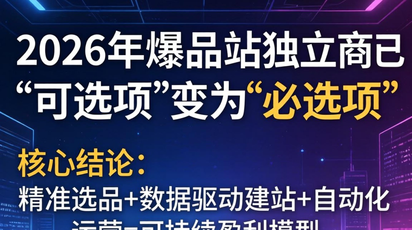 2026年爆品站独立站搭建全流程与市场趋势分析