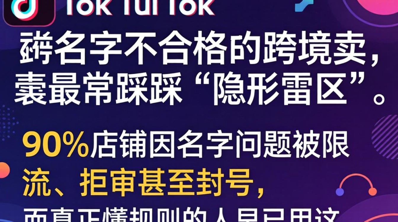TikTok名字为什么总被拒?TikTok店铺名不合格原因及跨境电商合规起名攻略 TikTok店铺名不合格原因及跨境电商合规起名攻略