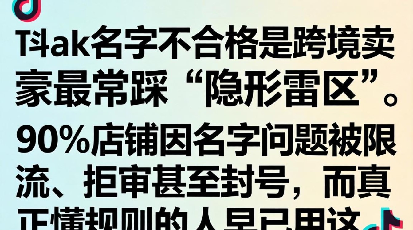 TikTok名字为什么总被拒?TikTok店铺名不合格原因及跨境电商合规起名攻略 TikTok店铺名不合格原因及跨境电商合规起名攻略