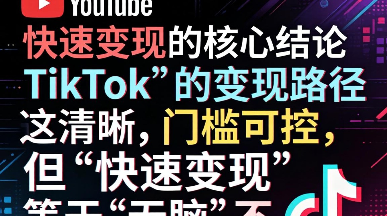 YouTube上tiktok怎么快速变现