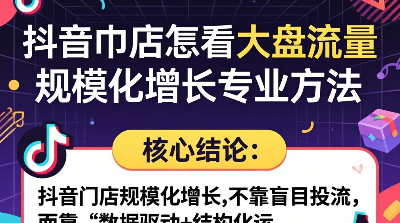 抖音小店怎么看大盘流量?抖音小店如何实现规模化增长? 抖音小店如何实现规模化增长
