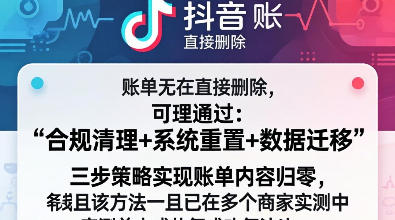 抖音删除账单方法及可复制成功经验