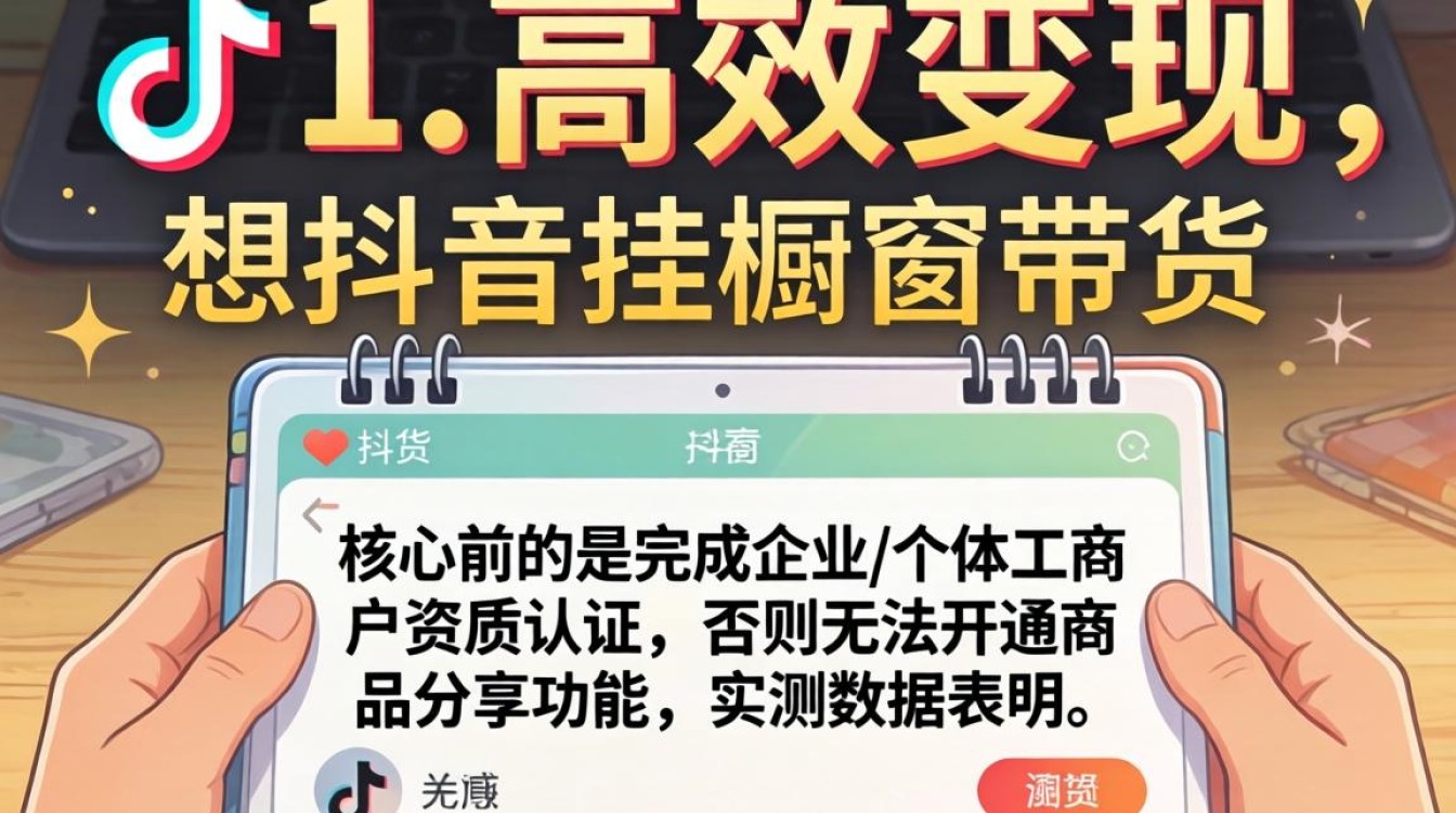 抖音开店橱窗认证流程及运营推广