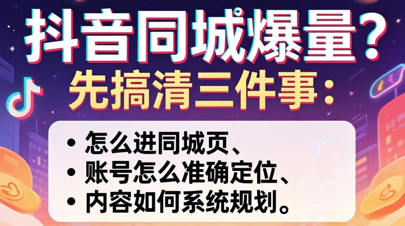 抖音同城页面怎么看?账号定位与内容规划怎么做 账号定位与内容规划怎么做