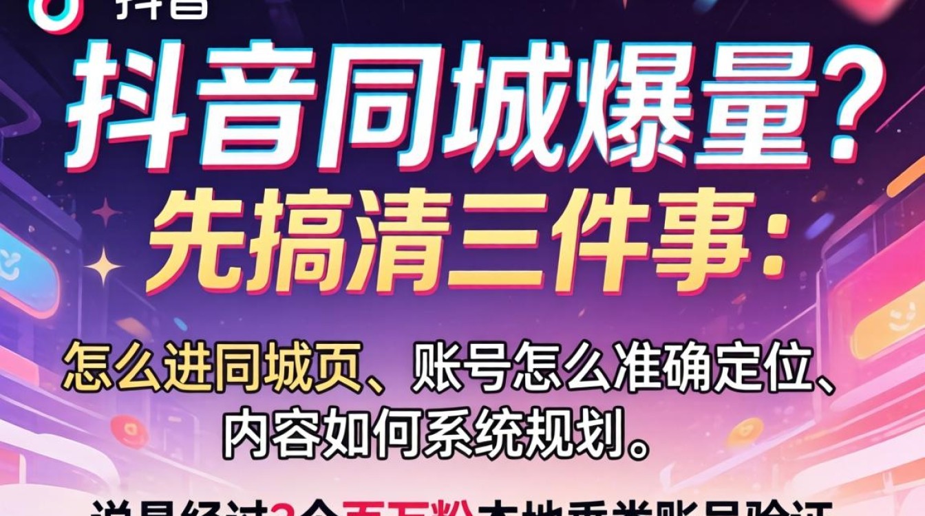 抖音同城页面怎么看?账号定位与内容规划怎么做 账号定位与内容规划怎么做