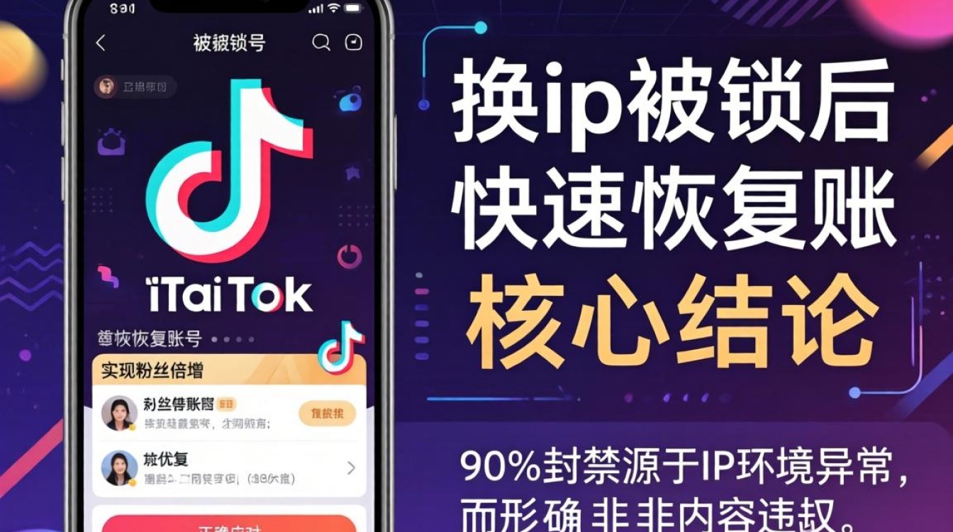 TikTok换IP被锁怎么办?TikTok换IP被封号后如何恢复粉丝增长运营 TikTok换IP被封号后如何恢复粉丝增长运营