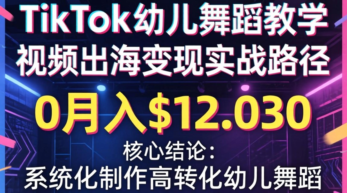 TikTok幼儿舞蹈教学视频怎么出海变现?TikTok幼儿舞蹈视频海外引流变现全流程 TikTok幼儿舞蹈视频海外引流变现全流程