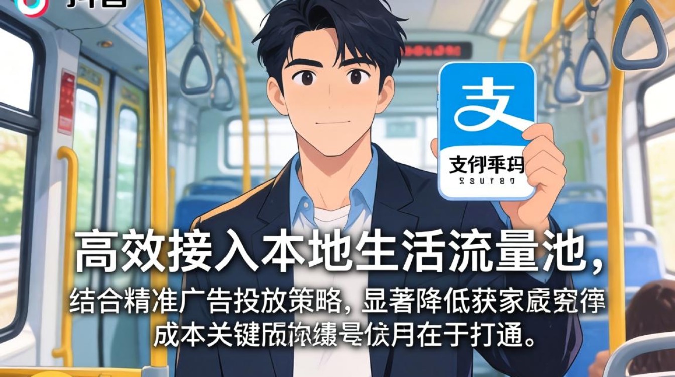 抖音开通支付宝公交降低获客成本广告投放