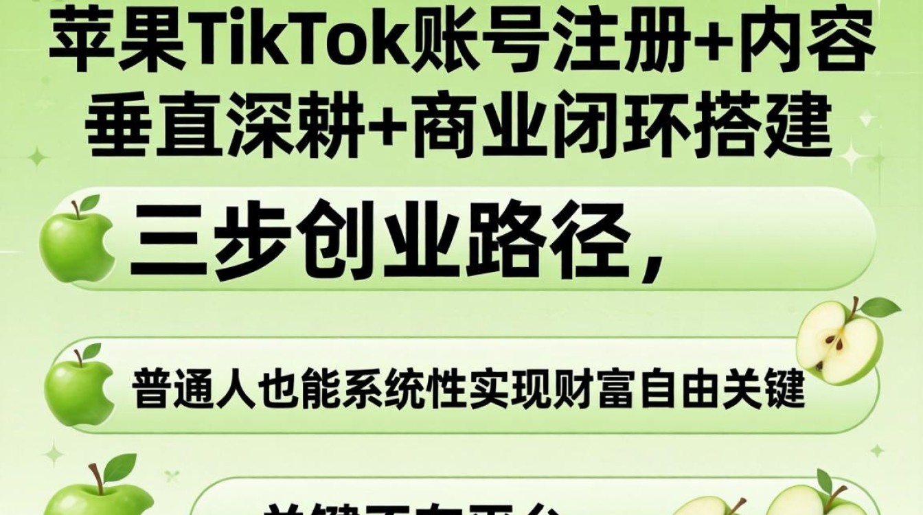 苹果TikTok账号注册流程及实现财富自由的创业路径