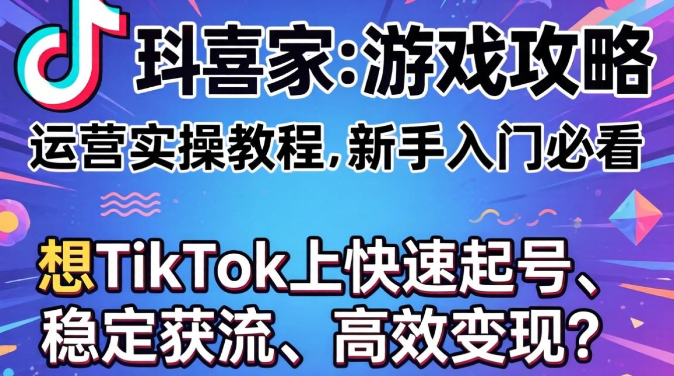 新手入门TikTok游戏攻略运营实操教程