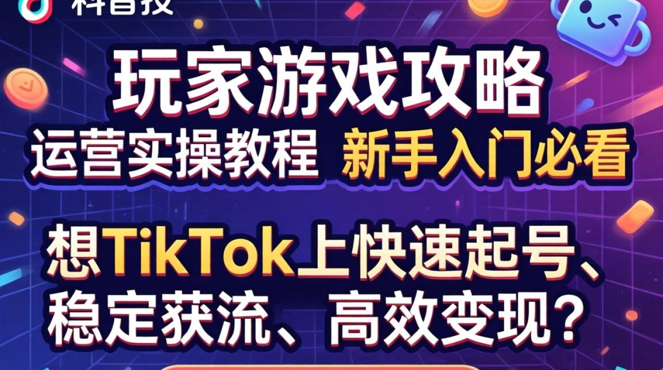 新手入门TikTok游戏攻略运营实操教程