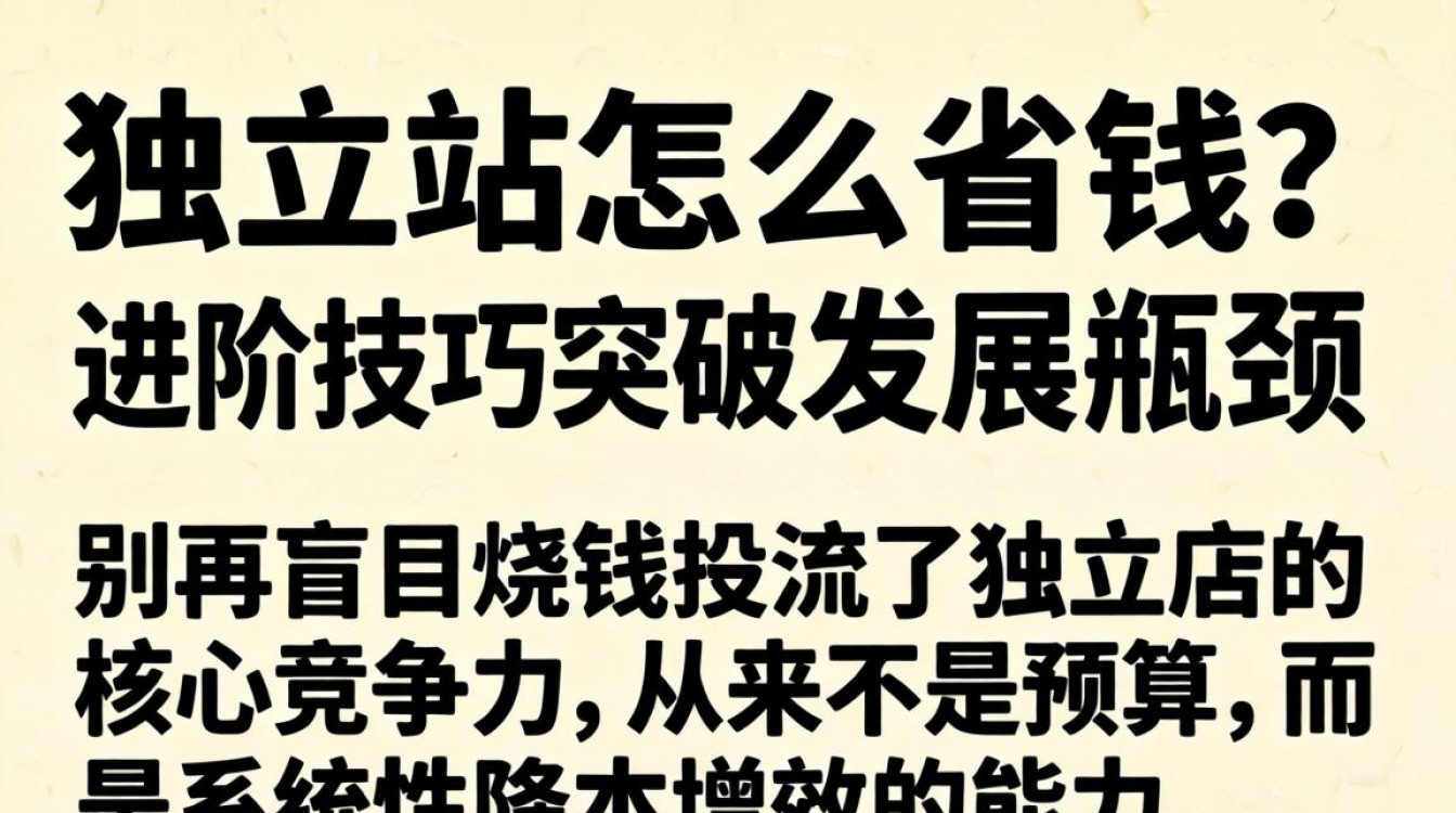 独立站降本增效进阶技巧突破发展瓶颈