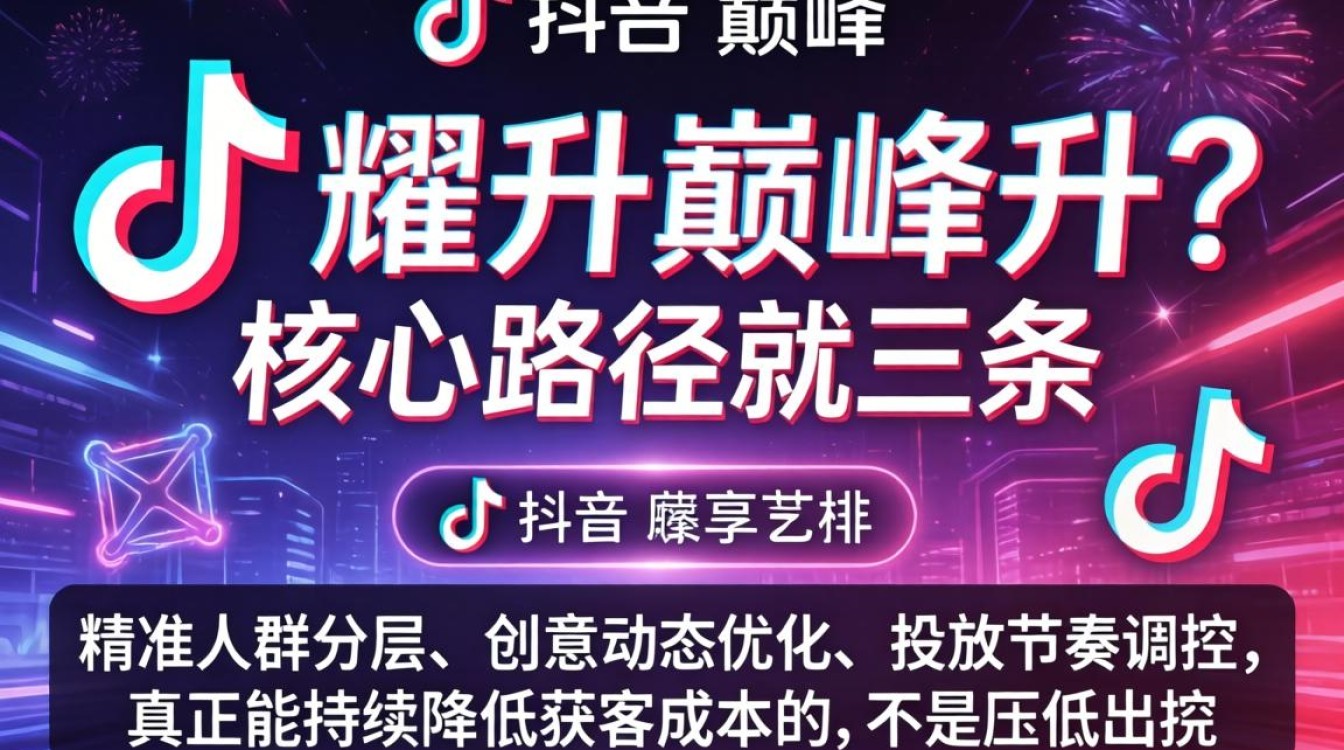 抖音金耀升巅峰怎么升?金耀升巅峰投放广告如何降低获客成本 金耀升巅峰投放广告如何降低获客成本