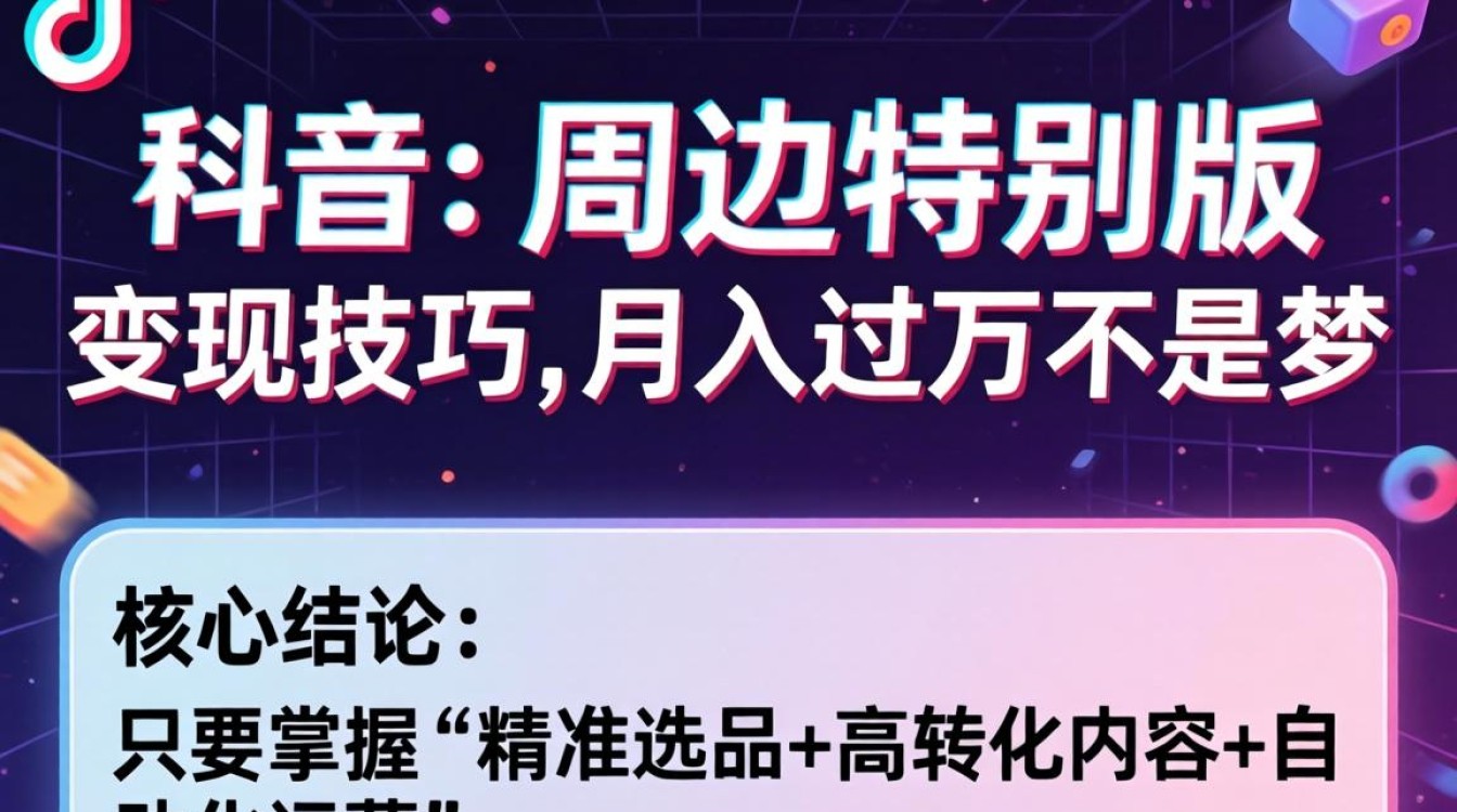 TikTok周边特别版月入过万的实战技巧