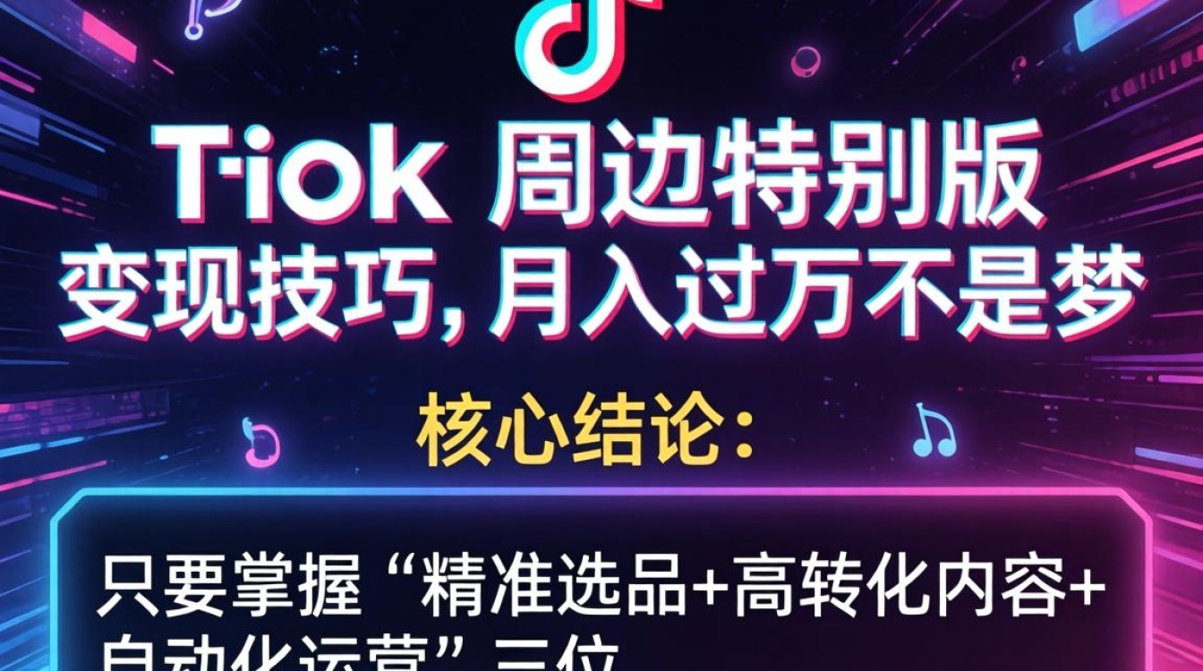 TikTok周边特别版月入过万的实战技巧