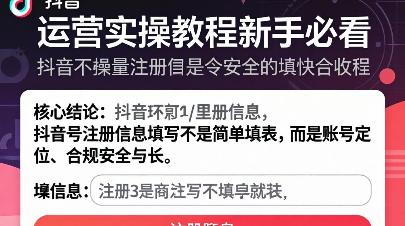 抖音号注册信息怎么填?新手必看注册填表实操教程 新手必看注册填表实操教程