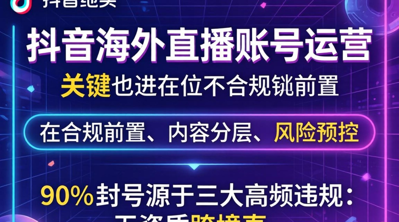 海外直播账号注册与合规运营避封指南