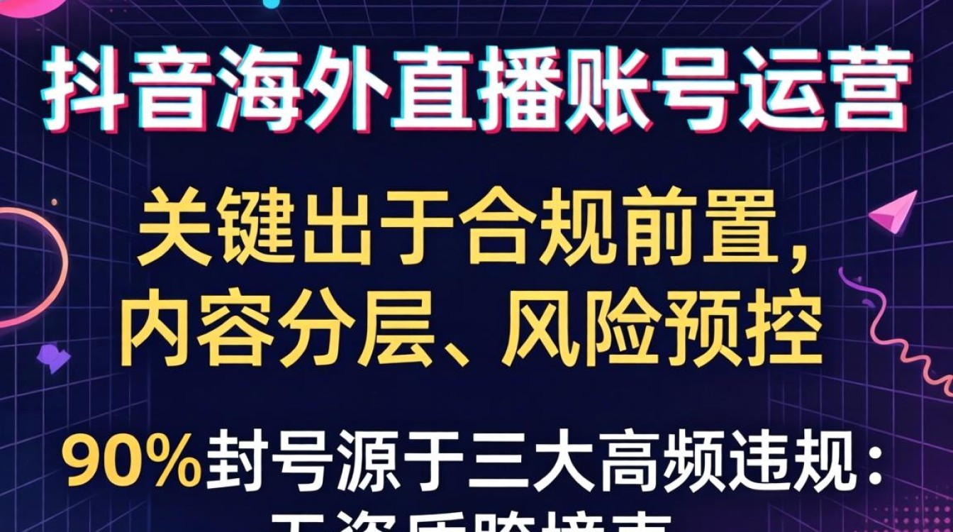 海外直播账号注册与合规运营避封指南