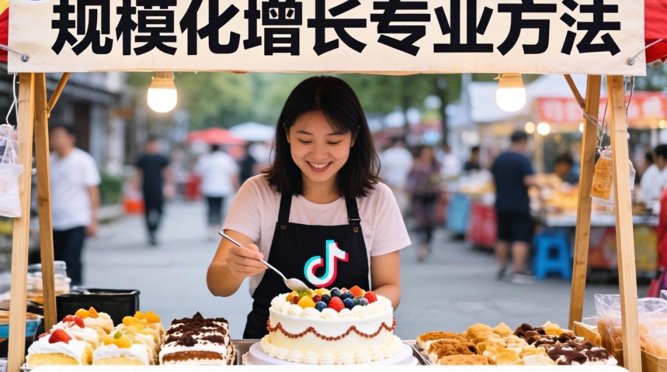 抖音摆摊卖蛋糕规模化增长的实操方法
