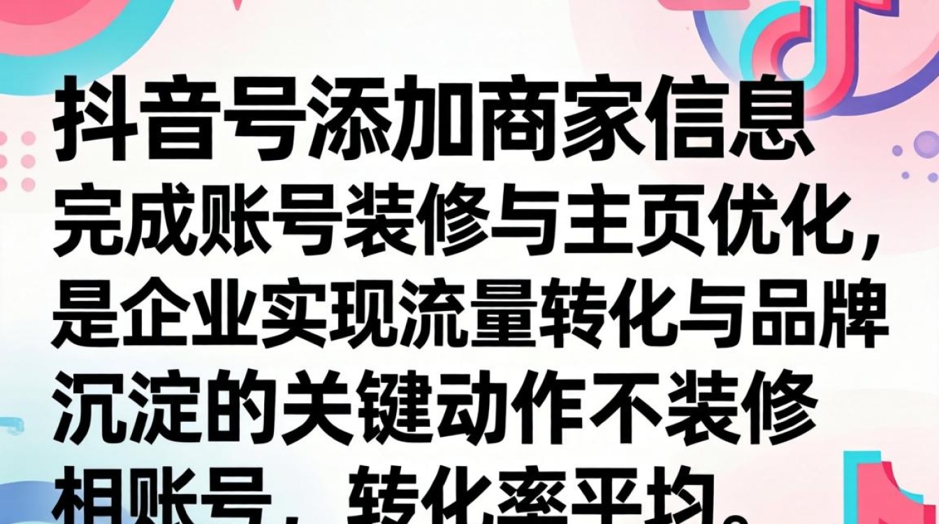 抖音号怎么添加商家信息?账号装修与主页优化技巧 抖音号怎么添加商家信息