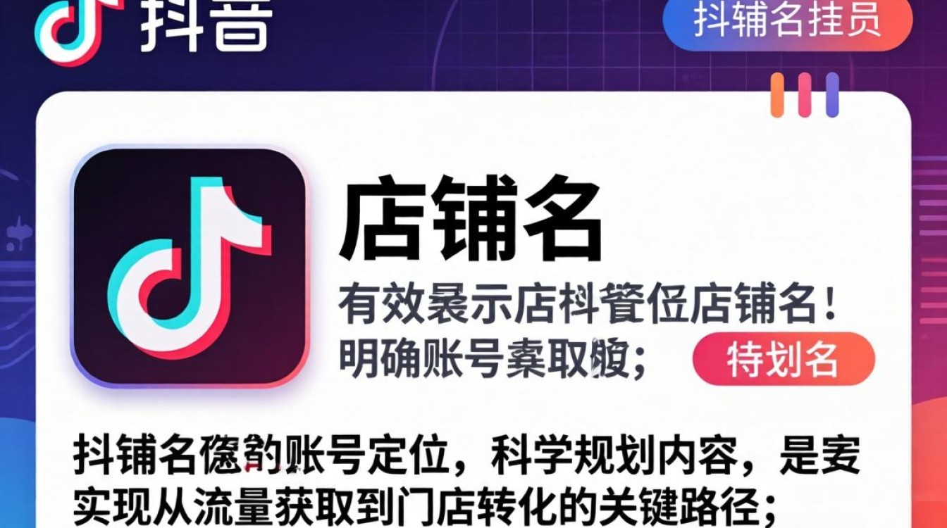 抖音店铺名展示技巧与账号定位内容规划