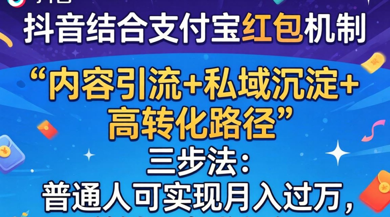 抖音红包支付宝变现技巧与月入过万方法
