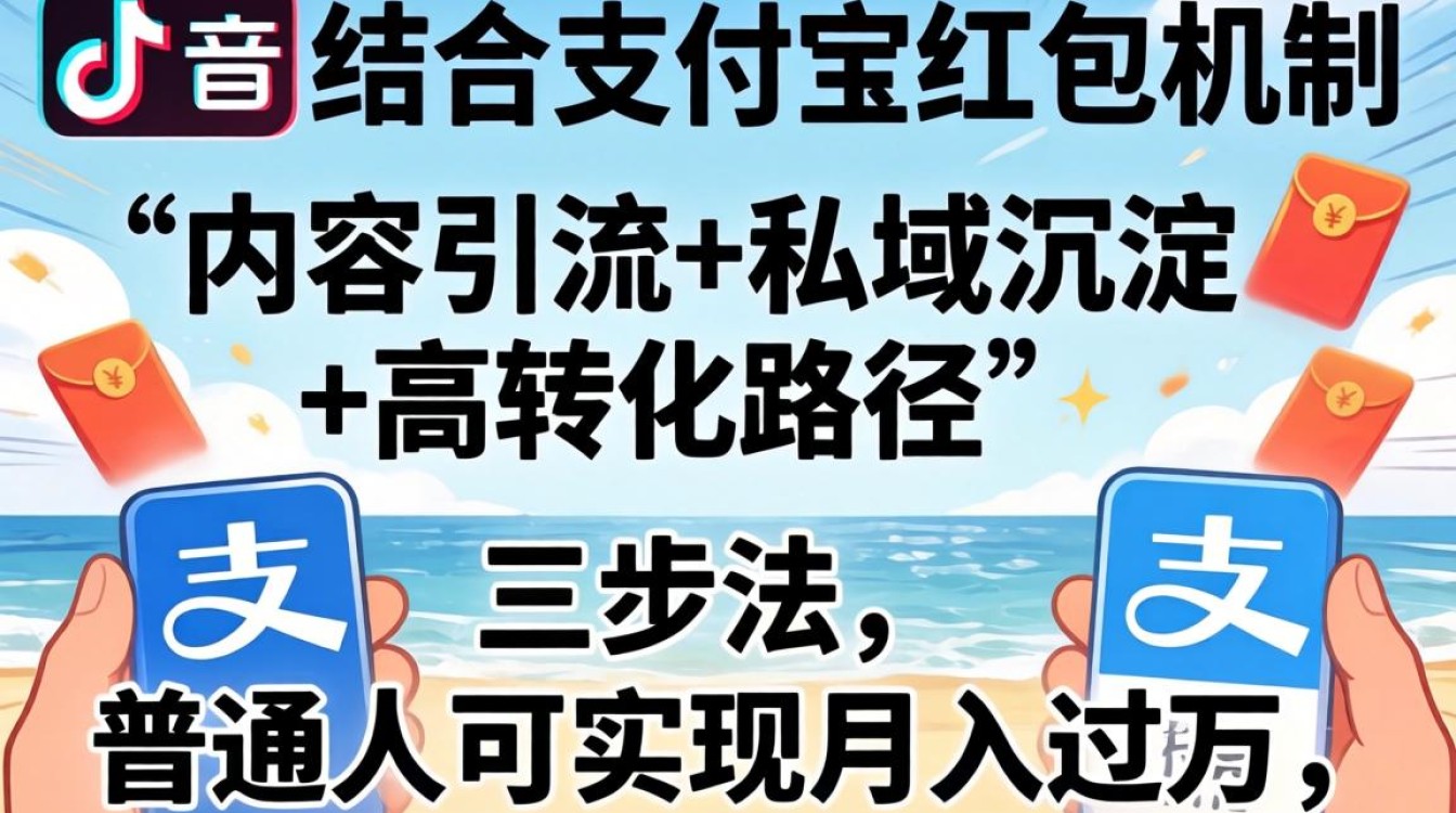 抖音红包支付宝变现技巧与月入过万方法