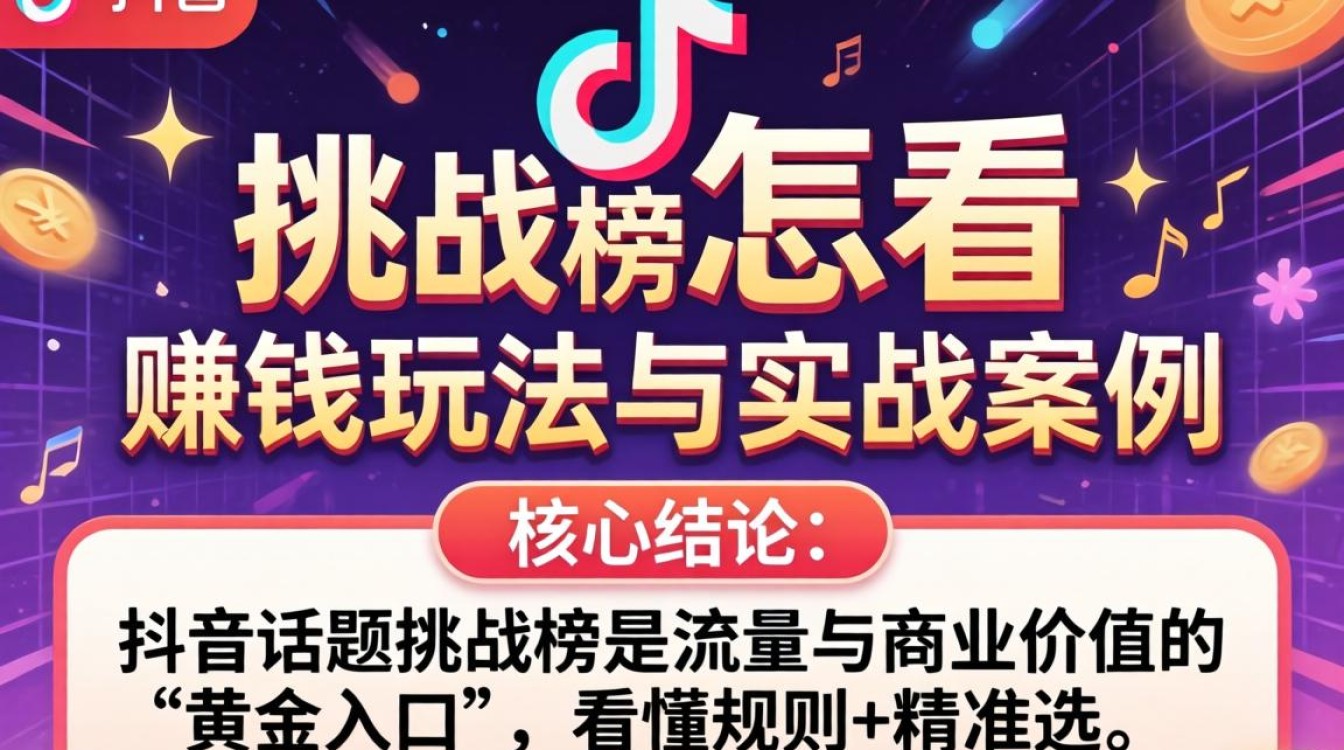 抖音挑战榜赚钱玩法与实战案例