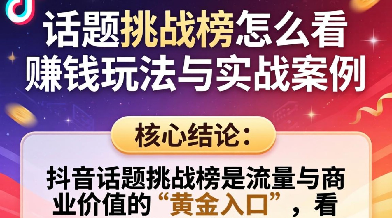 抖音挑战榜赚钱玩法与实战案例