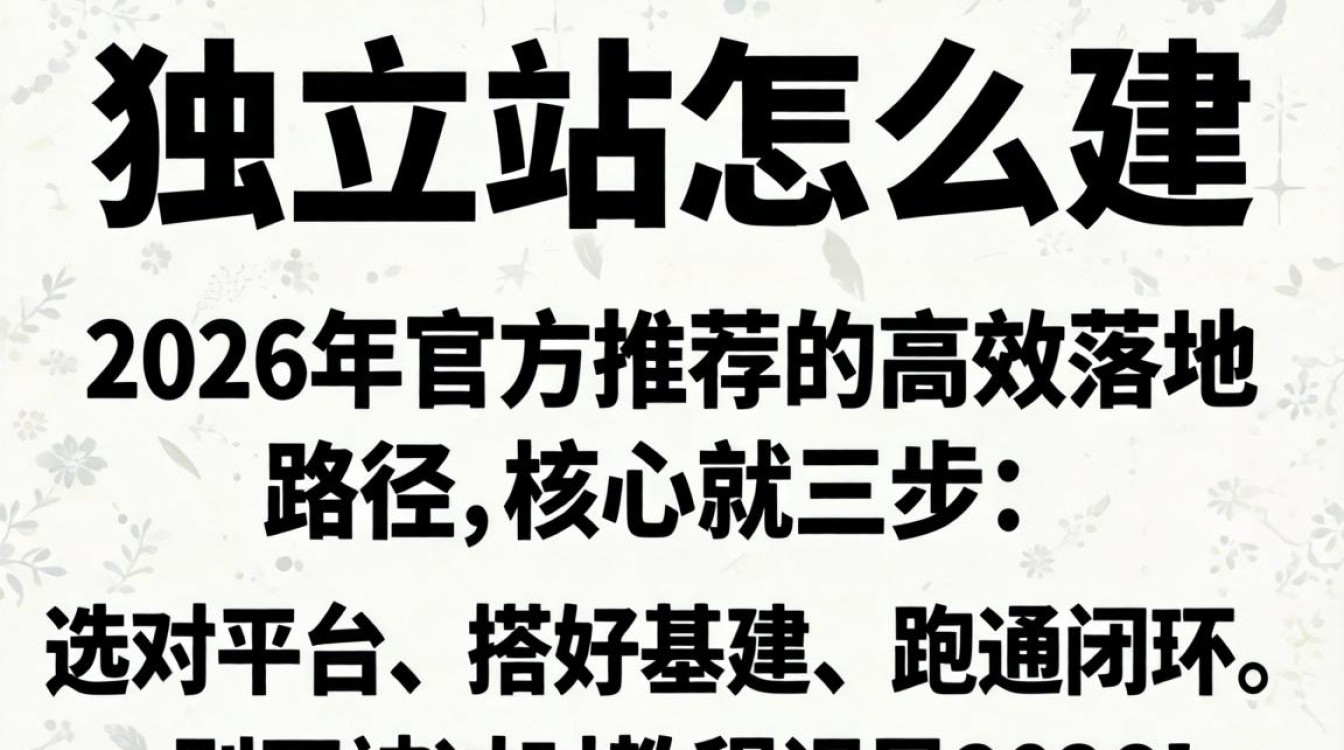 2026年独立站运营策略官方推荐