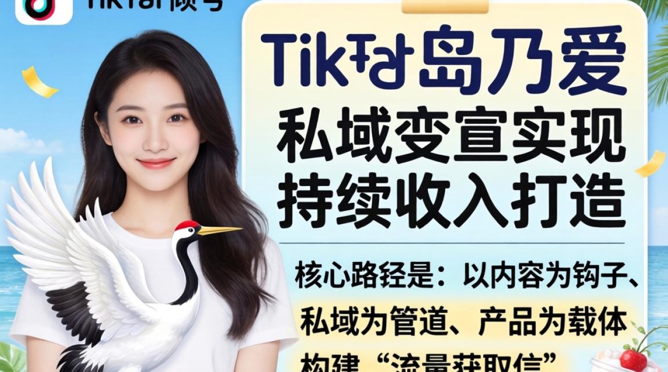 鹤岛乃爱TikTok持续收入打造方法