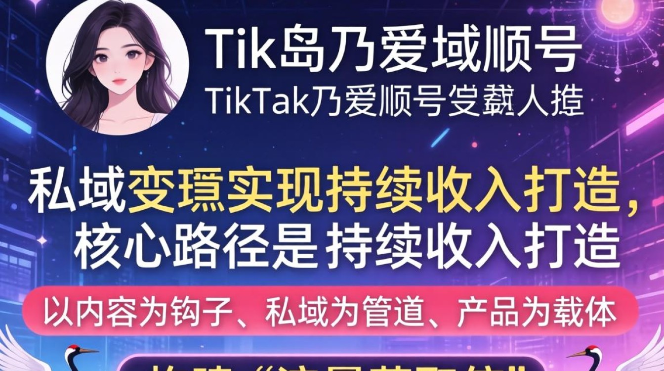 鹤岛乃爱TikTok持续收入打造方法