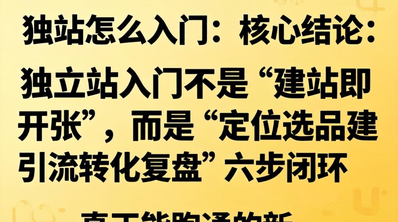 独立站怎么入门?独立站新手快速入门流程与实操技巧 独立站新手快速入门流程与实操技巧