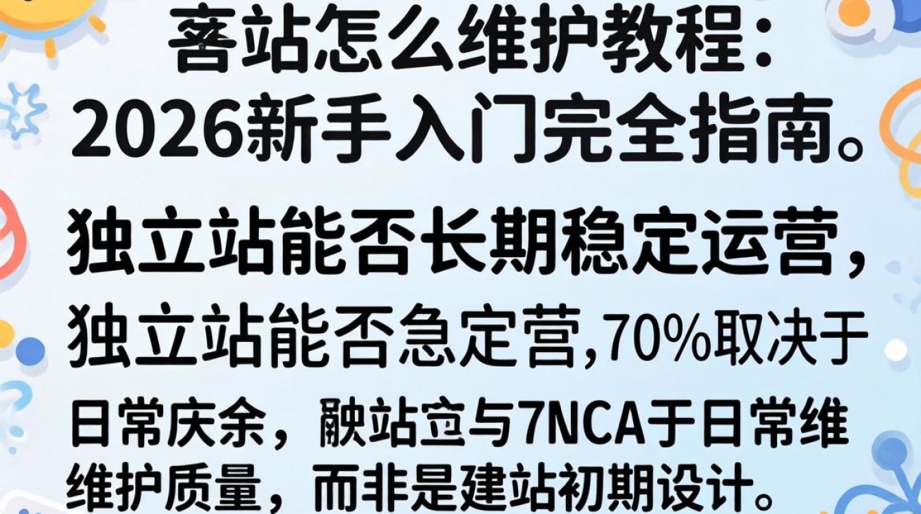 新手2026年独立站运维全流程教程