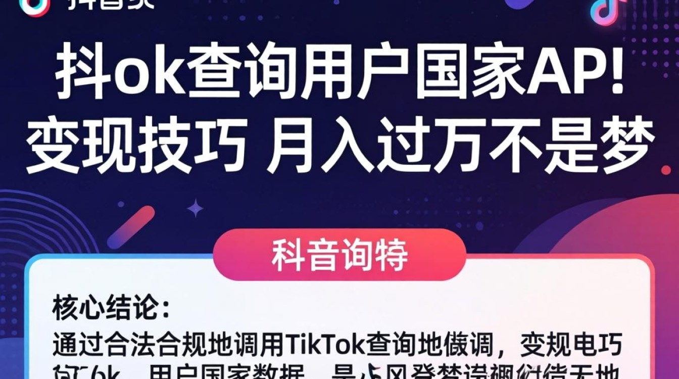 TikTok查询用户国家API怎么用?TikTok用户国家查询API变现技巧月入过万 TikTok用户国家查询API变现技巧月入过万