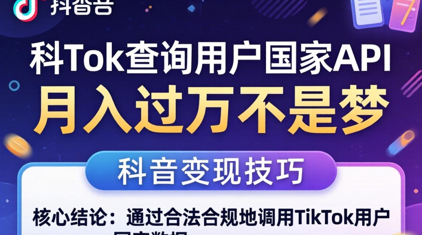 TikTok查询用户国家API怎么用?TikTok用户国家查询API变现技巧月入过万 TikTok用户国家查询API变现技巧月入过万