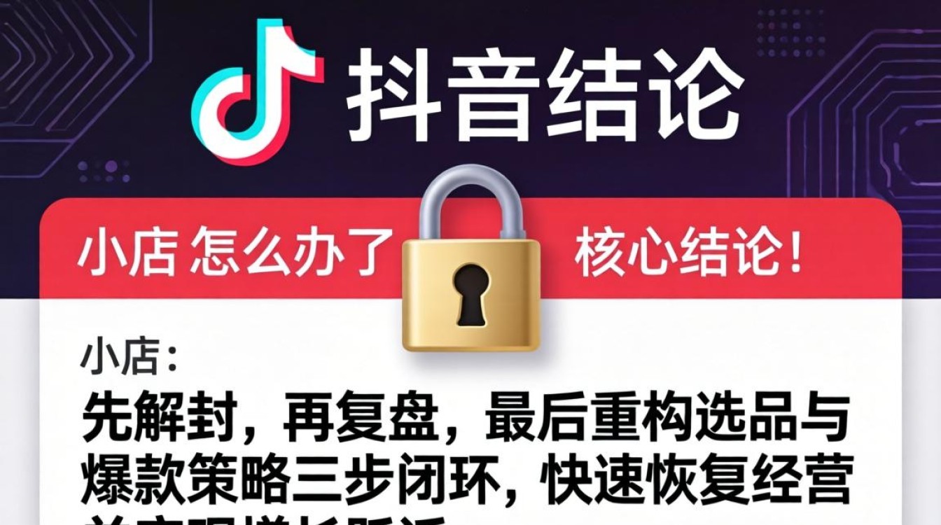 抖音小店上锁原因及解锁方法