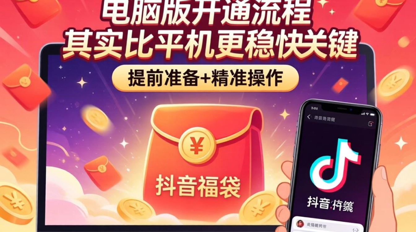 电脑版抖音福袋怎么开通