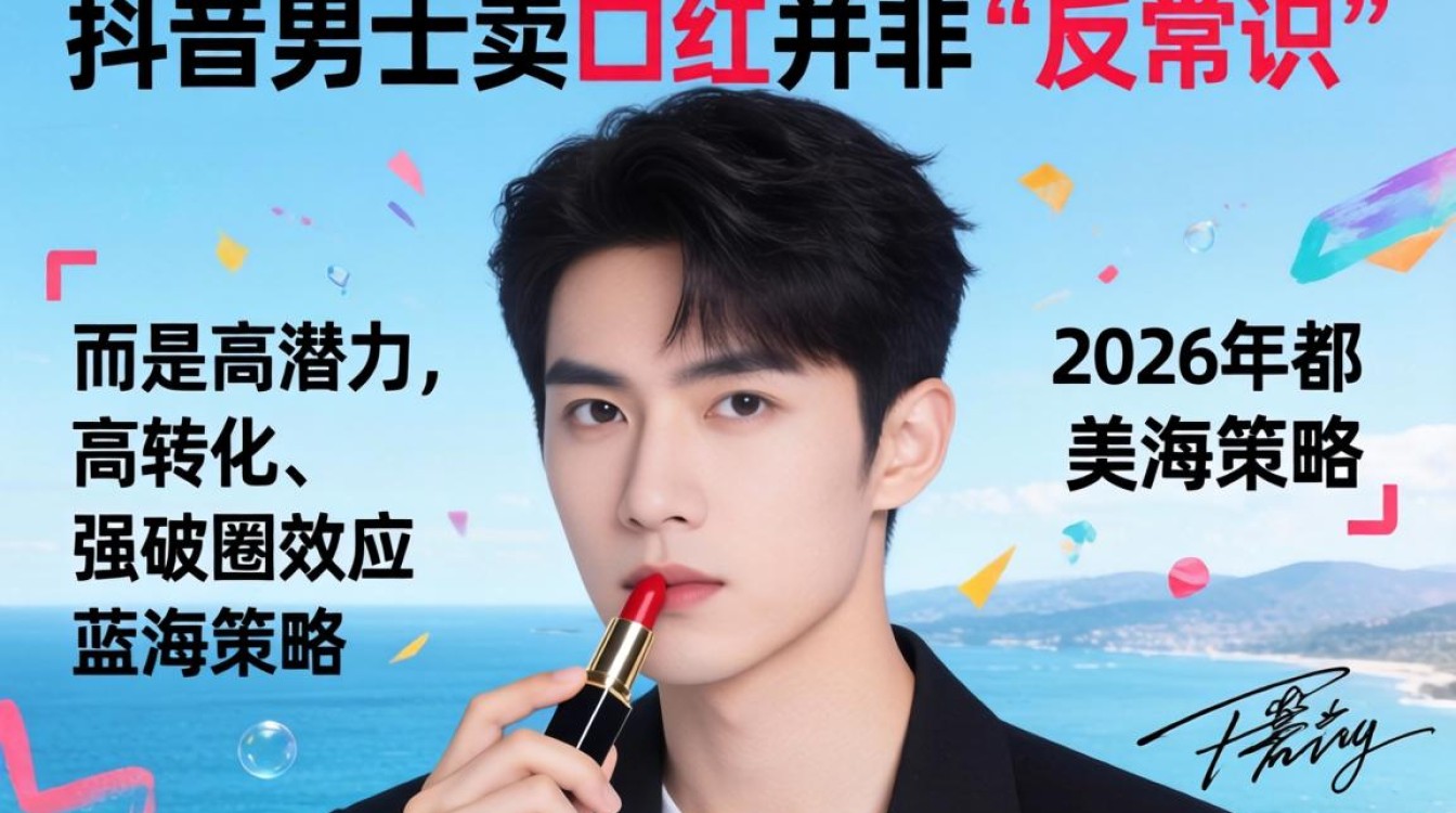 男士卖口红抖音流量池权重优化方法