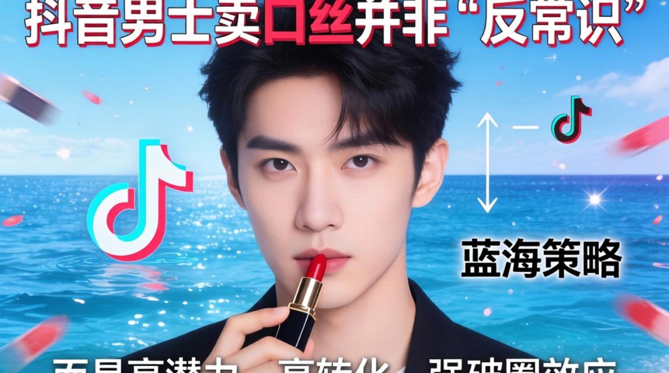 男士卖口红抖音流量池权重优化方法