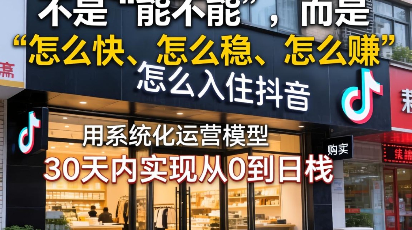 抖音商铺入驻运营全流程与高转化方法论