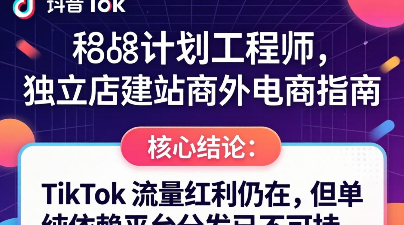 TikTok计划工程师独立站建站海外电商指南
