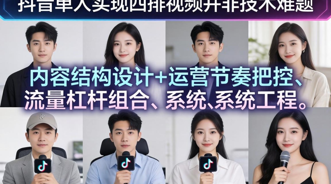 抖音单人开四排视频的运营方法论和实操步骤
