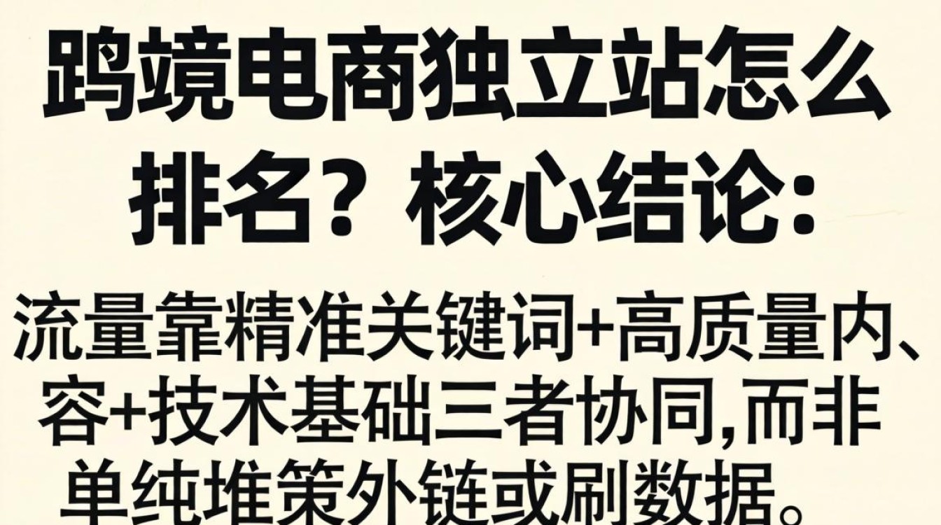 跨境电商独立站怎么排名