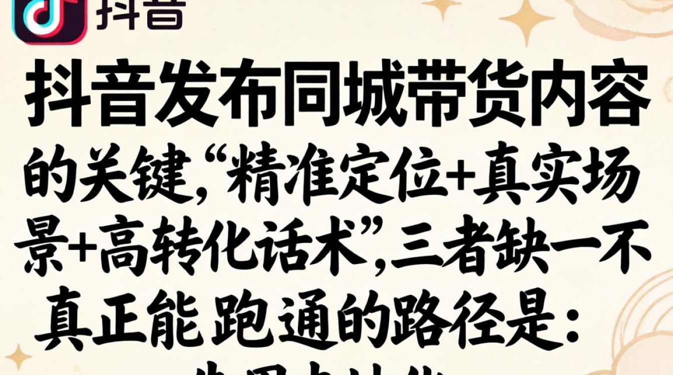 抖音同城带货话术与转化技巧