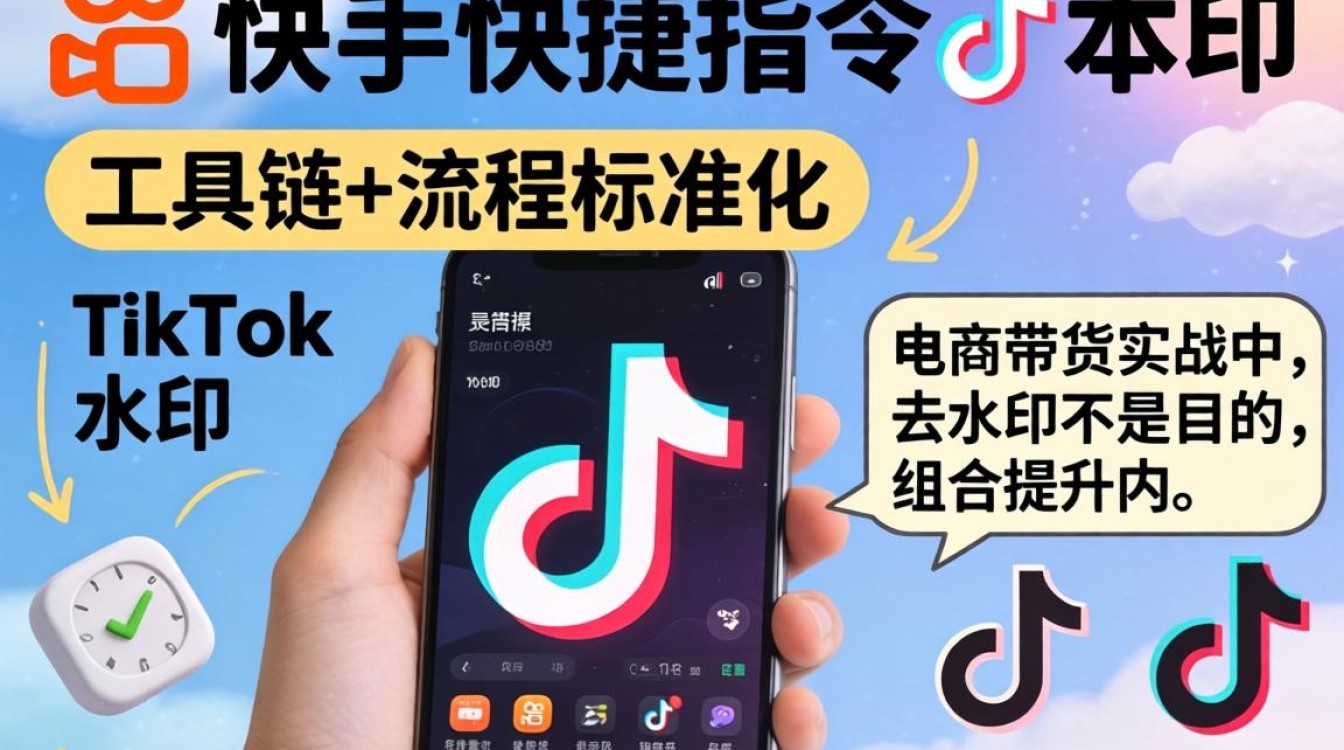 电商带货如何用快手快捷指令批量去水印