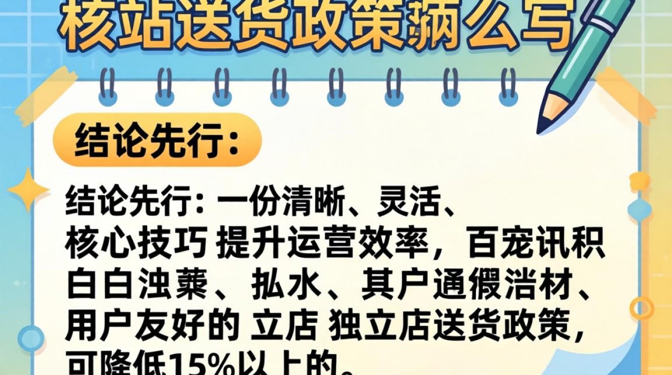 独立站送货政策模板与核心技巧