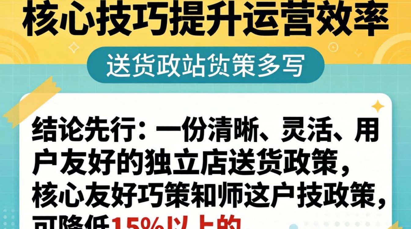 独立站送货政策模板与核心技巧
