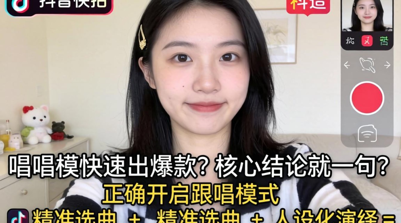 抖音快拍跟唱功能开启方法及爆款内容创作技巧